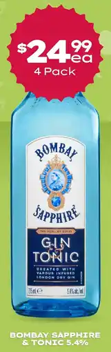 Thirsty Camel Bombay sapphire & tonic 5.4% offer