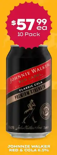 Thirsty Camel Johnnie walker red & cola 6.5% offer