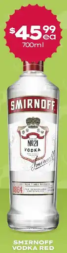 Thirsty Camel Smirnoff vodka red offer
