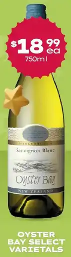 Thirsty Camel Oyster bay select varietals offer