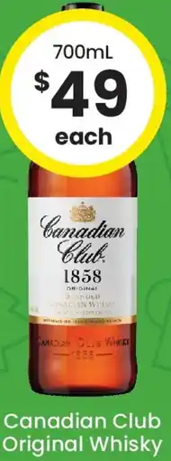 The Bottle O Canadian Club Original Whisky offer