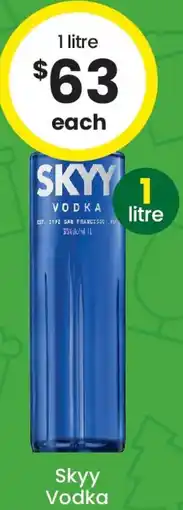 The Bottle O Skyy Vodka offer