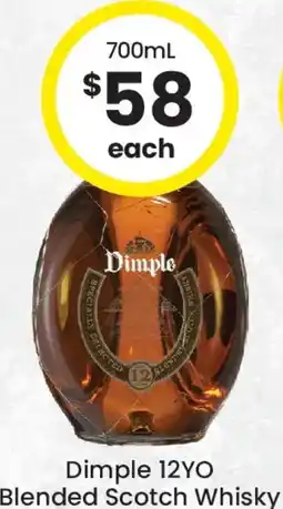 The Bottle O Dimple 12yo blended scotch whisky offer