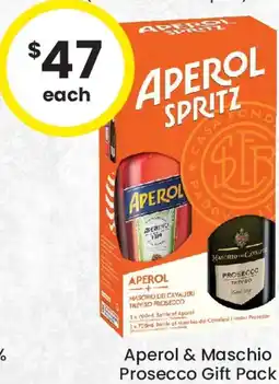 The Bottle O Aperol & Maschio Prosecco Gift Pack offer