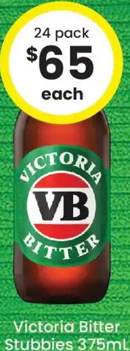 The Bottle O Victoria Bitter Stubbies offer
