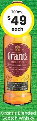 The Bottle O Grant's Blended Scotch Whisky offer