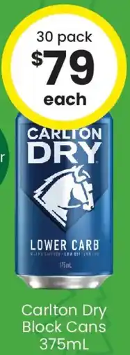 The Bottle O Carlton Dry Block Cans offer