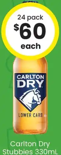 The Bottle O Carlton Dry Stubbies offer