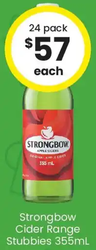 The Bottle O Strongbow Cider Range Stubbies offer