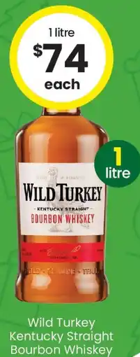 The Bottle O Wild Turkey Kentucky Straight Bourbon Whiskey offer