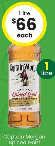 The Bottle O Captain Morgan Spiced Gold offer