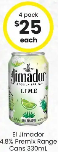 The Bottle O El Jimador 4.8% Premix Range Cans offer