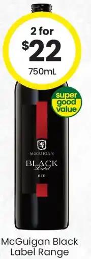 The Bottle O McGuigan Black Label Range offer
