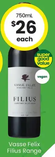 The Bottle O Vasse Felix Filius Range offer