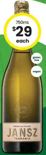 The Bottle O Jansz tasmania brut nv range offer