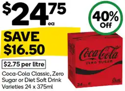 Woolworths Coca-Cola Classic, Zero Sugar or Diet Soft Drink Varieties offer