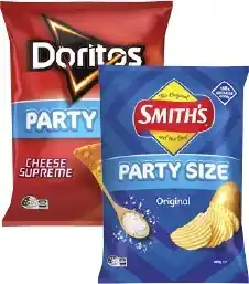 Coles Smith's Crinkle Cut Potato Chips or Doritos Big Bag 380g offer