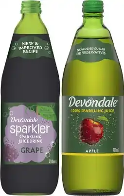 Coles Devondale Sparkling Juice offer