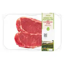Woolworths Macro Australian Grass Fed Beef Porterhouse Steaks offer