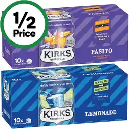 Woolworths Kirks Soft Drink Varieties offer