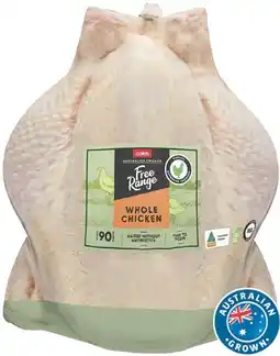 Coles Coles Free Range RSPCA Approved Whole Chicken offer
