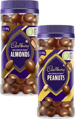 Coles Cadbury Chocolate Coated Fruit or Nut Jar 270g-340g offer