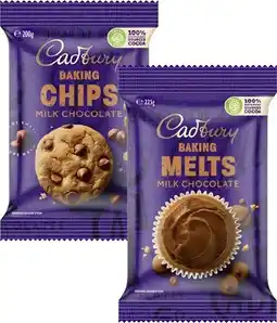 Coles Cadbury Baking Chocolate Chips, Melts or Blocks 180g-225g offer