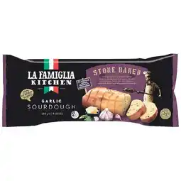 Woolworths La Famiglia Sourdough Garlic – From the Fridge offer