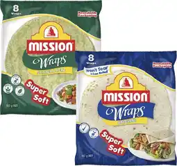 Coles Mission Wraps 567g offer
