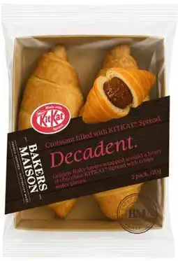 Coles Bakers Mason Kit Kat Filled Croissant 120g offer