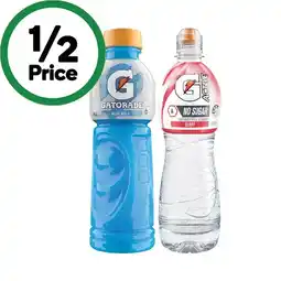 Woolworths Gatorade Sports Drink or G-Active Flavoured Water 600ml offer