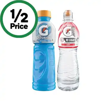 Woolworths Gatorade Sports Drink or G-Active Flavoured Water 600ml offer