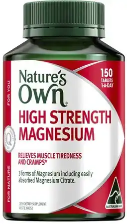 Coles Nature's Own High Strength Magnesium Tablets offer