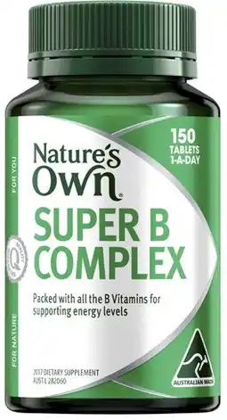 Coles Nature's Own Super B Complex Tablets offer