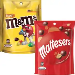 Coles Mars M&M's, Maltesers or Pods 120g-180g offer