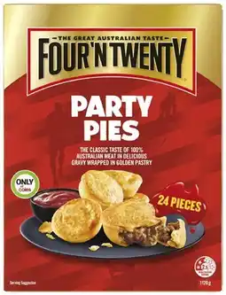 Coles Four 'N Twenty Party Pies 1.12kg offer