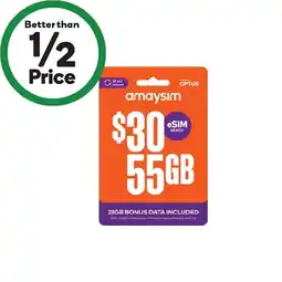 Woolworths amaysim $30 Starter Pack offer