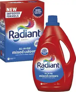 Coles Radiant Laundry Liquid 2 Litre or Powder 2kg offer