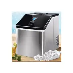 Woolworths Devanti Ice Maker Portable Ice Cube Machine LED Display, Silver offer