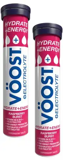 Coles Voost Hydrate + Energy Raspberry Burst Effervescent Tablets offer
