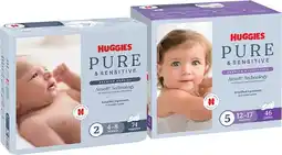 Coles Huggies Pure & Sensitive Nappy Pants 40 Pack-54 Pack or Nappies 68 Pack-86 Pack offer