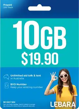 Coles Lebara $19.90 Starter Pack offer