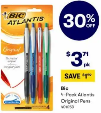 BIG W Bic 4-Pack Atlantis Original Pens offer