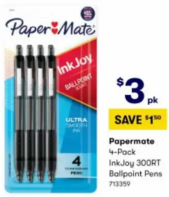 Papermate 4-Pack InkJoy 300RT