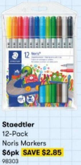 BIG W Staedtler 12-Pack Noris Markers offer