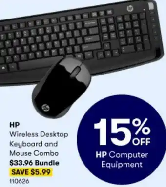 BIG W HP Wireless Desktop Keyboard And Mouse Combo offer