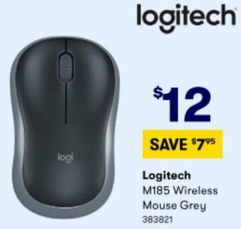 BIG W Logitech M185 Wireless Mouse Grey offer