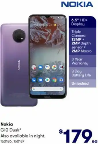 BIG W Nokia G10 Dusk offer