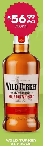 Thirsty Camel Wild turkey 81 proof offer