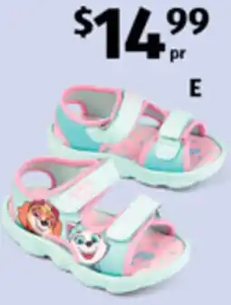ALDI Licensed Children's Sandals offer